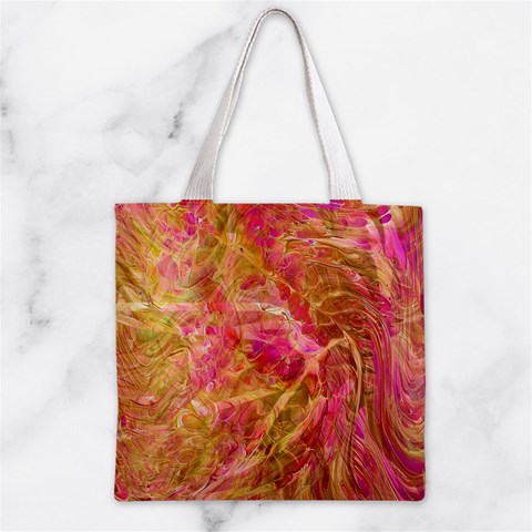 Acid green blend Zipper Grocery Tote Bag from ArtsNow.com Front