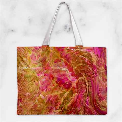 Acid green blend Zipper Mini Tote Bag from ArtsNow.com Front