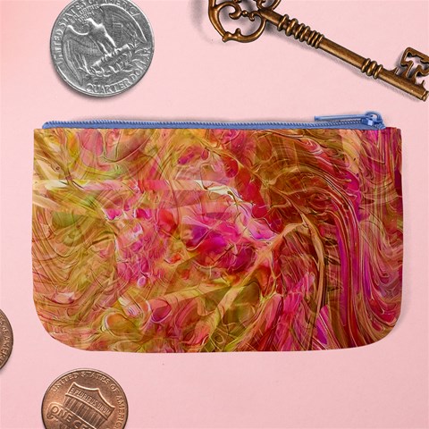 Acid green blend Large Coin Purse from ArtsNow.com Back