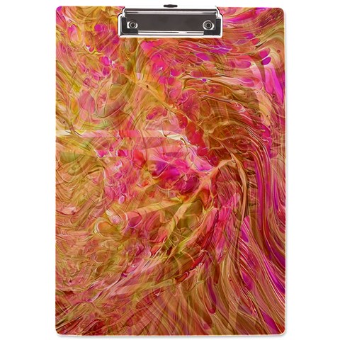 Acid green blend A4 Acrylic Clipboard from ArtsNow.com Front