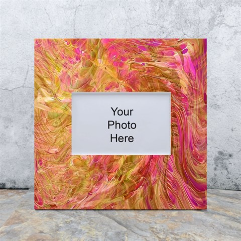 Acid green blend White Box Photo Frame 4  x 6  from ArtsNow.com Front
