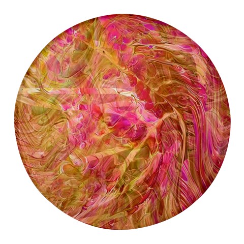 Acid green blend Round Glass Fridge Magnet (4 pack) from ArtsNow.com Front
