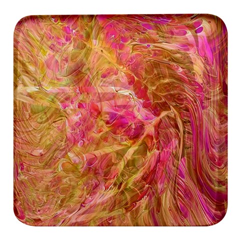 Acid green blend Square Glass Fridge Magnet (4 pack) from ArtsNow.com Front
