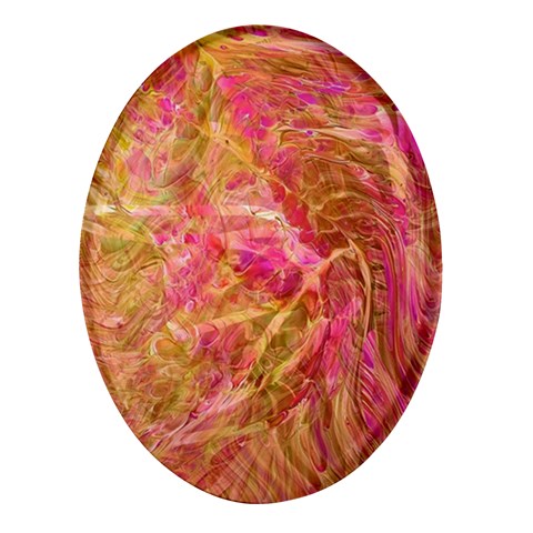 Acid green blend Oval Glass Fridge Magnet (4 pack) from ArtsNow.com Front