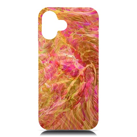 Acid green blend iPhone 16 Plus Black UV Print PC Hardshell Case from ArtsNow.com Front