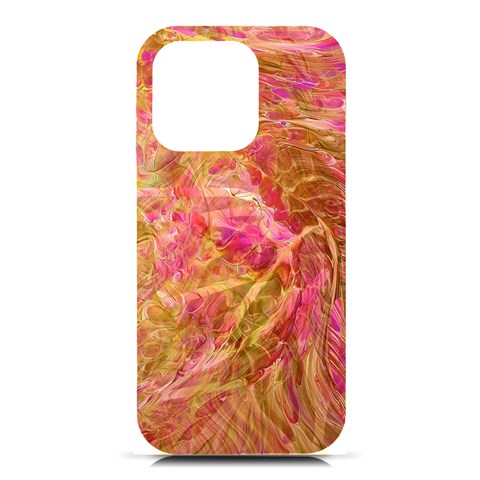 Acid green blend iPhone 16 Pro Black UV Print PC Hardshell Case from ArtsNow.com Front