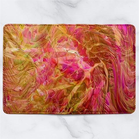 Acid green blend Microfiber PU Leather Passport Holder from ArtsNow.com Full