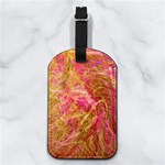 Acid green blend Nappa Leather Luggage Tag Rectangle
