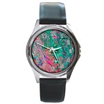 Green Pour Round Metal Watch