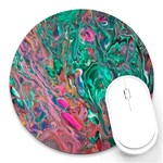 Green Pour Round Mousepad