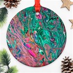 Green Pour Ornament (Round)