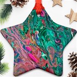 Green Pour Ornament (Star)
