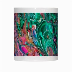 Green Pour White Mug from ArtsNow.com Center
