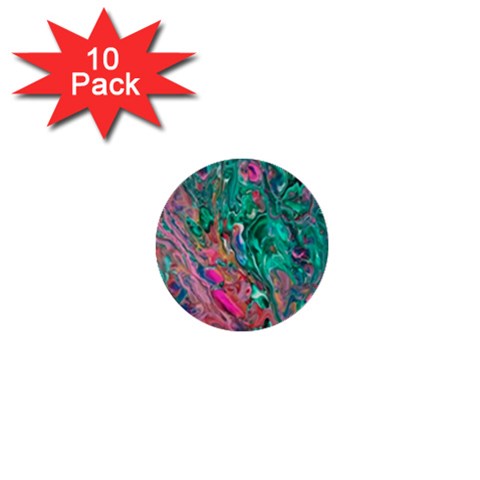 Green Pour 1  Mini Buttons (10 pack)  from ArtsNow.com Front