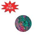 Green Pour 1  Mini Buttons (10 pack) 