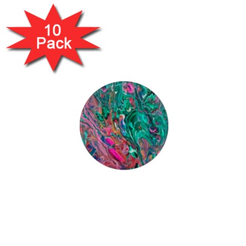 Green Pour 1  Mini Magnet (10 pack)  from ArtsNow.com Front