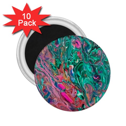 Green Pour 2.25  Magnets (10 pack)  from ArtsNow.com Front