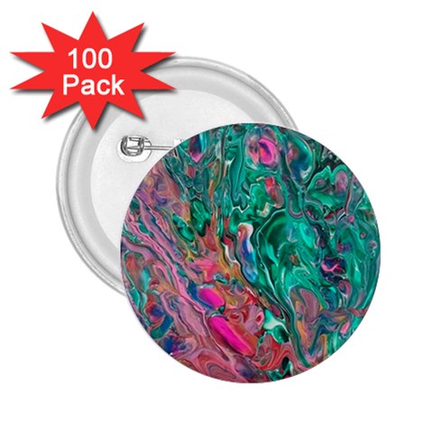 Green Pour 2.25  Buttons (100 pack)  from ArtsNow.com Front