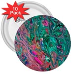 Green Pour 3  Buttons (10 pack) 