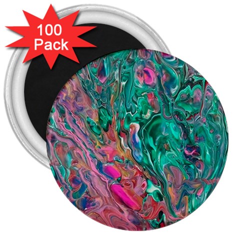 Green Pour 3  Magnets (100 pack) from ArtsNow.com Front
