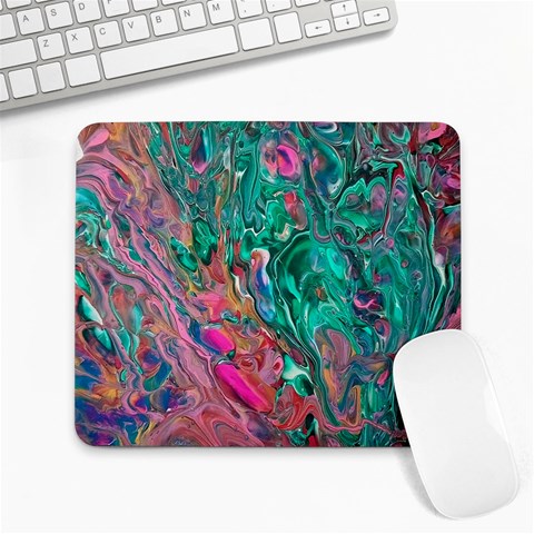 Green Pour Large Mousepad from ArtsNow.com Front