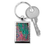 Green Pour Key Chain (Rectangle)