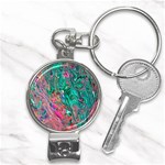 Green Pour Nail Clippers Key Chain
