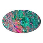 Green Pour Oval Magnet