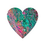 Green Pour Heart Magnet
