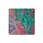 Green Pour Square Magnet
