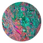 Green Pour Magnet 5  (Round)