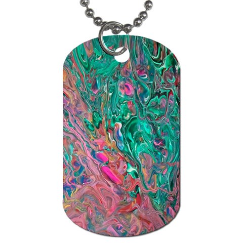 Green Pour Dog Tag (One Side) from ArtsNow.com Front