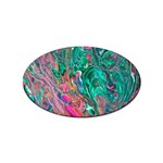 Green Pour Sticker Oval (100 pack)