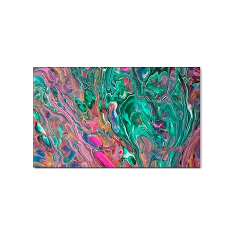 Green Pour Sticker Rectangular (10 pack) from ArtsNow.com Front