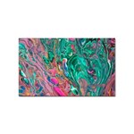 Green Pour Sticker Rectangular (100 pack)