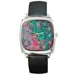 Green Pour Square Metal Watch