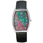 Green Pour Barrel Style Metal Watch