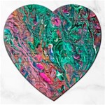 Green Pour Jigsaw Puzzle (Heart)