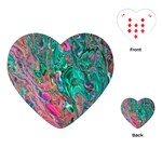 Green Pour Playing Cards Single Design (Heart)