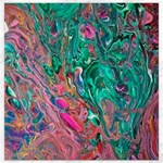Green Pour Canvas 16  x 16 