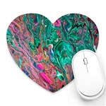 Green Pour Heart Mousepad