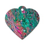 Green Pour Dog Tag Heart (Two Sides)