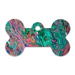 Green Pour Dog Tag Bone (Two Sides)