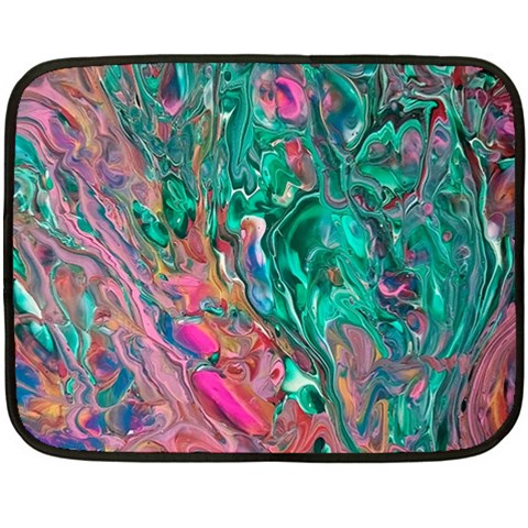 Green Pour 35 x27  Fleece Blanket (Mini) from ArtsNow.com 35 x27  Blanket