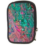 Green Pour Compact Camera Leather Case