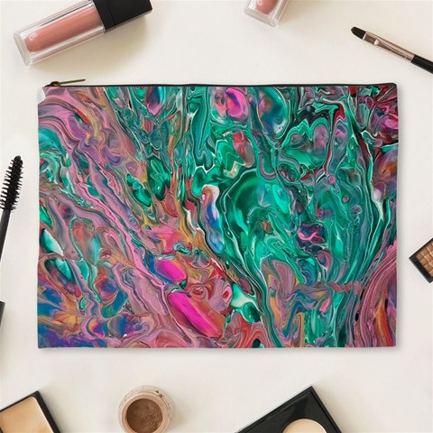 Green Pour Cosmetic Bag (XL) from ArtsNow.com Front
