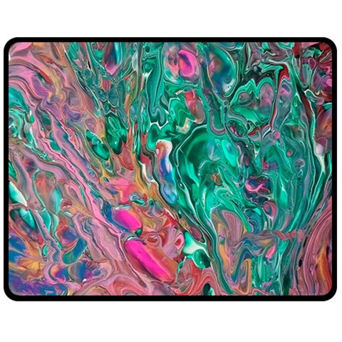 Green Pour 60  x 50  Fleece Blanket (Medium) from ArtsNow.com 60 x50  Blanket Front