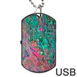Green Pour Dog Tag USB Flash (One Side)