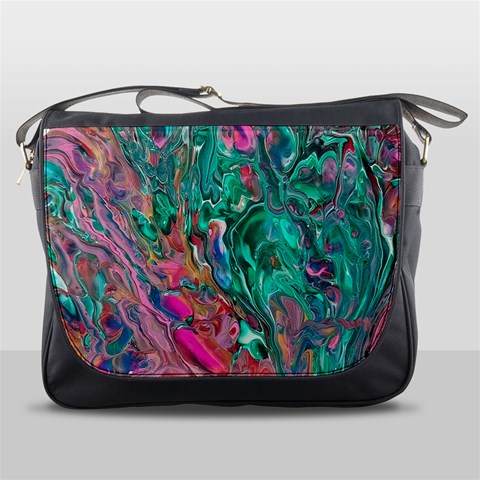 Green Pour Messenger Bag from ArtsNow.com Front