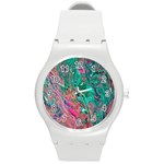 Green Pour Round Plastic Sport Watch (M)